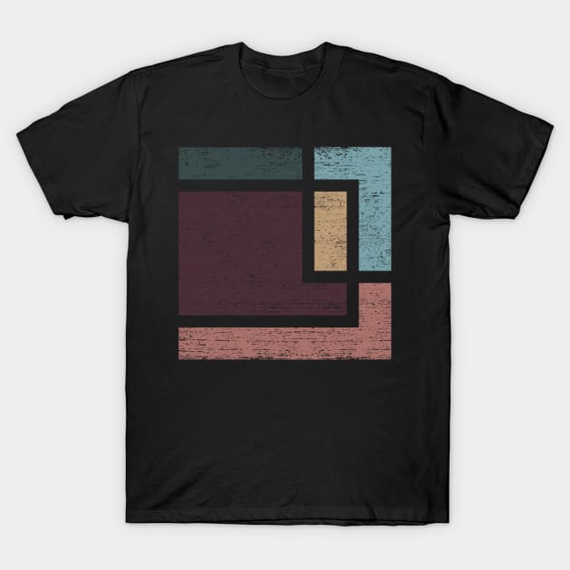 Abstract Geometry with Earth Tones T-Shirt by ddtk